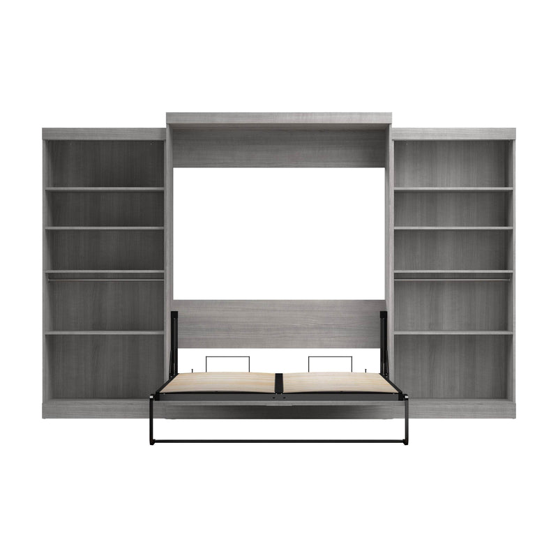 Modubox Murphy Wall Bed Pur Queen Murphy Wall Bed and 2 Storage Units (136”) - Available in 6 Colours