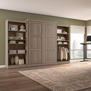 Modubox Murphy Wall Bed Pur Queen Murphy Wall Bed and 2 Storage Units (136”) - Available in 6 Colours