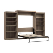 Modubox Murphy Wall Bed Pur Queen Murphy Wall Bed and 2 Storage Units (136”) - Available in 6 Colours