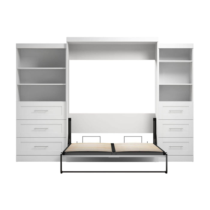 Modubox Murphy Wall Bed Pur Queen Murphy Wall Bed and 2 Storage Units with Drawers (126”) - Available in 2 Colours