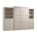 Modubox Murphy Wall Bed Pur Queen Murphy Wall Bed and 2 Storage Units with Drawers (126”) - Available in 5 Colours
