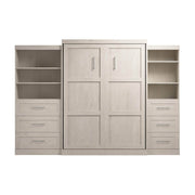 Modubox Murphy Wall Bed Pur Queen Murphy Wall Bed and 2 Storage Units with Drawers (126”) - Available in 5 Colours