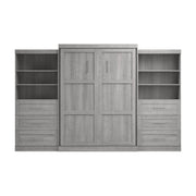 Modubox Murphy Wall Bed Pur Queen Murphy Wall Bed and 2 Storage Units with Drawers (136”) - Available in 6 Colours
