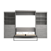 Modubox Murphy Wall Bed Pur Queen Murphy Wall Bed and 2 Storage Units with Drawers (136”) - Available in 6 Colours