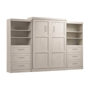 Modubox Murphy Wall Bed Pur Queen Murphy Wall Bed and 2 Storage Units with Drawers (136”) - Available in 6 Colours