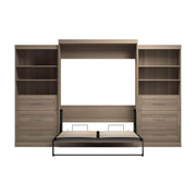 Modubox Murphy Wall Bed Pur Queen Murphy Wall Bed and 2 Storage Units with Drawers (136”) - Available in 6 Colours