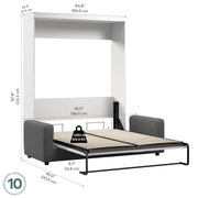 Modubox Murphy Wall Bed Pur Queen Murphy Wall Bed and a Sofa - Available in 2 Colours