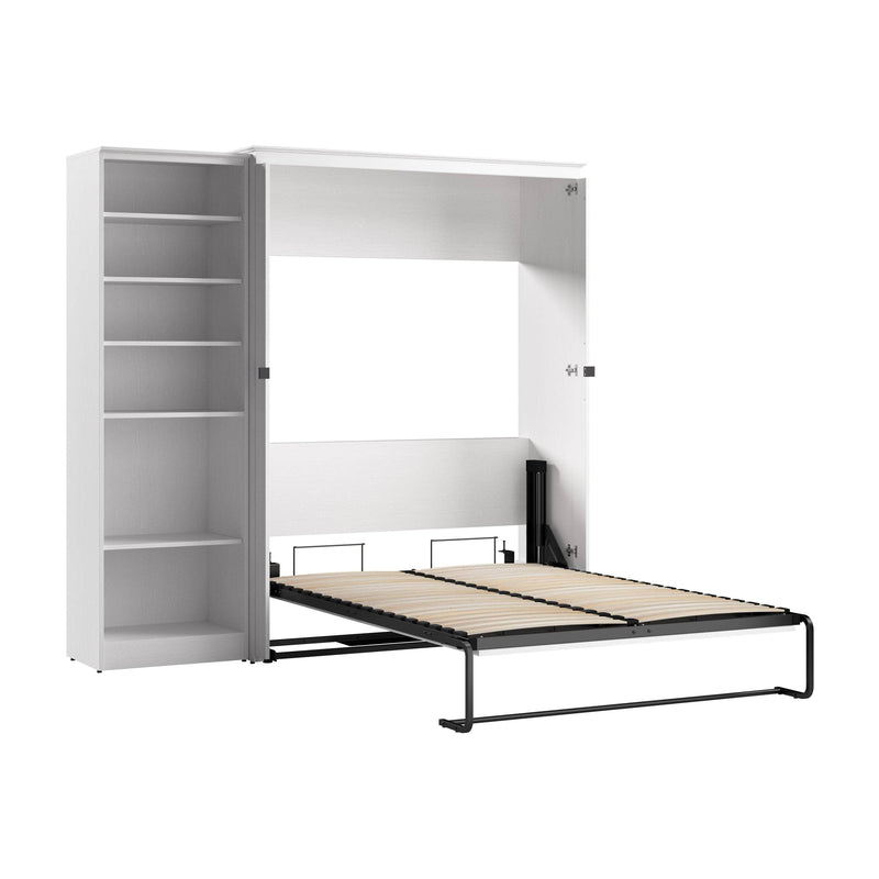 Modubox Murphy Wall Bed Pure White Oak Key West 87W Full Murphy Wall Bed with Closet Organizer - Available in 2 Colours