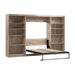 Modubox Murphy Wall Bed Rustic Brown Pur Full Murphy Wall Bed and 2 Storage Units (131”) - Available in 3 Colours