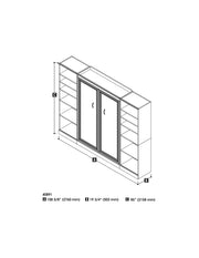 Modubox Murphy Wall Bed Versatile Full Murphy Wall Bed and 2 Storage Units - Available in 3 Colours