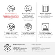 Modubox Murphy Wall Bed Versatile Full Size Murphy Bed - Available in 3 Colours