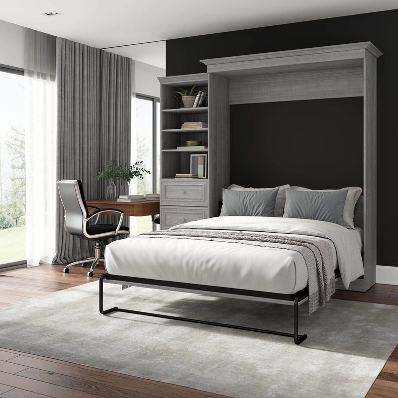 Modubox Murphy Wall Bed Versatile Queen Murphy Wall Bed and Closet Organizer with Drawers - Available in 2 Colours