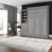 Modubox Murphy Wall Bed Versatile Queen Murphy Wall Bed and Closet Organizer with Drawers - Available in 2 Colours