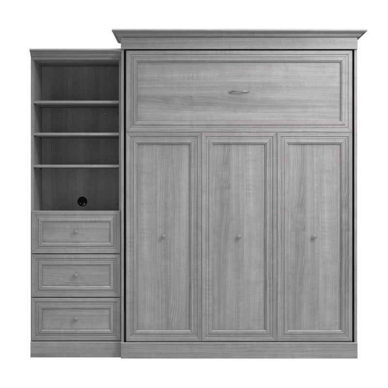 Modubox Murphy Wall Bed Versatile Queen Murphy Wall Bed and Closet Organizer with Drawers - Available in 2 Colours