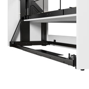 Modubox Murphy Wall Bed Versatile Queen Murphy Wall Bed and Closet Organizers with Drawers in White