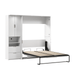 Modubox Murphy Wall Bed White Lumina Full Murphy Wall Bed with Desk and 1 Storage Unit (83”) - Available in 2 Colours