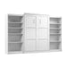 Modubox Murphy Wall Bed White Pur Queen Murphy Wall Bed and 2 Storage Units (136”) - Available in 2 Colours