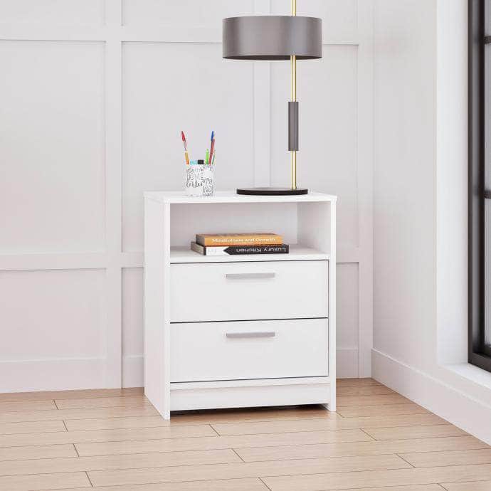 Modubox Nightstand Studio Essentials 2-drawer Nightstand in White