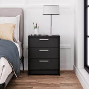 Modubox Nightstand Studio Essentials 3-drawer Nightstand in Black