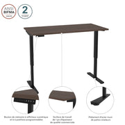 Modubox Standing Desk Universel Height Adjusting 30" x 60"  Standing Desk - Available in 6 Colours