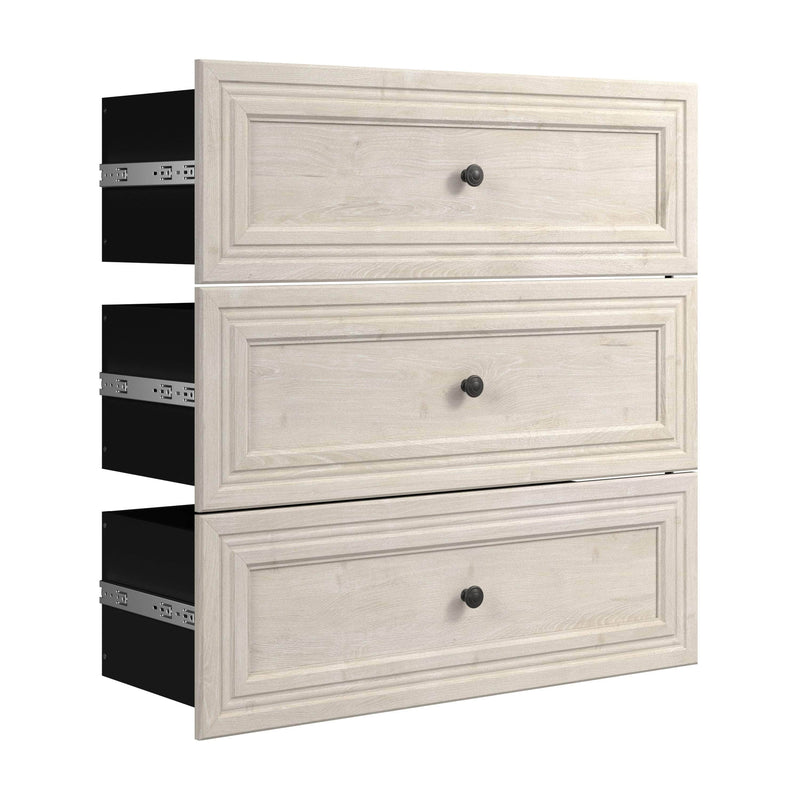 Modubox Storage Drawers Linen White Oak Versatile 3 Drawer Set For Versatile 36W Closet Organizer - Available in 2 Colours