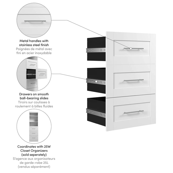 Modubox Storage Drawers Pur 3 Drawer Set for Pur 25W Storage Unit - Available in 7 Colours