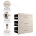 Modubox Storage Drawers Pur 3-Drawer Set for Pur 36W Closet Organizer - Available in 7 Colours
