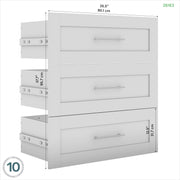 Modubox Storage Drawers Pur 3-Drawer Set for Pur 36W Closet Organizer - Available in 7 Colours