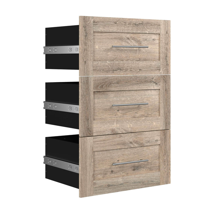 Modubox Storage Drawers Rustic Brown Pur 3 Drawer Set for Pur 25W Storage Unit - Available in 7 Colours