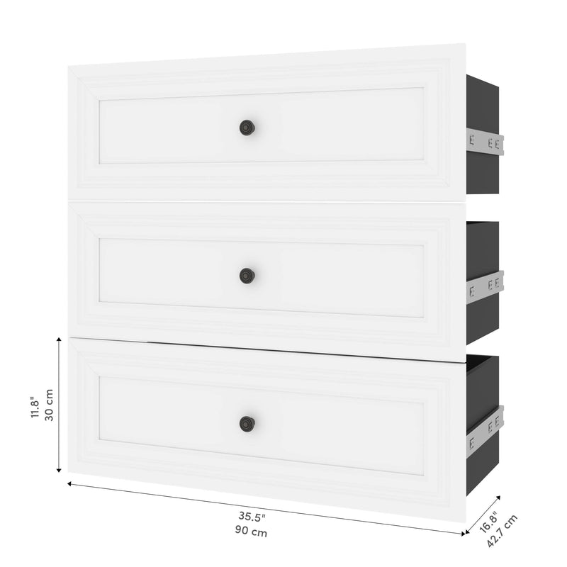 Modubox Storage Drawers Versatile 3 Drawer Set For Versatile 36W Closet Organizer - Available in 2 Colours