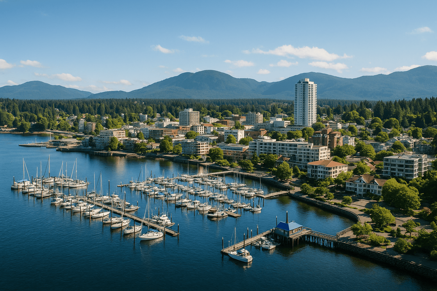 Nanaimo, British Columbia city landscape