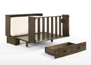 Night and Day Murphy Cabinet Bed Big Sky Murphy Cabinet Bed with Gel Memory Foam Mattress in Wildwood Brown