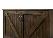 Night and Day Murphy Cabinet Bed Big Sky Murphy Cabinet Bed with Gel Memory Foam Mattress in Wildwood Brown