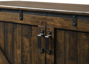 Night and Day Murphy Cabinet Bed Big Sky Murphy Cabinet Bed with Gel Memory Foam Mattress in Wildwood Brown