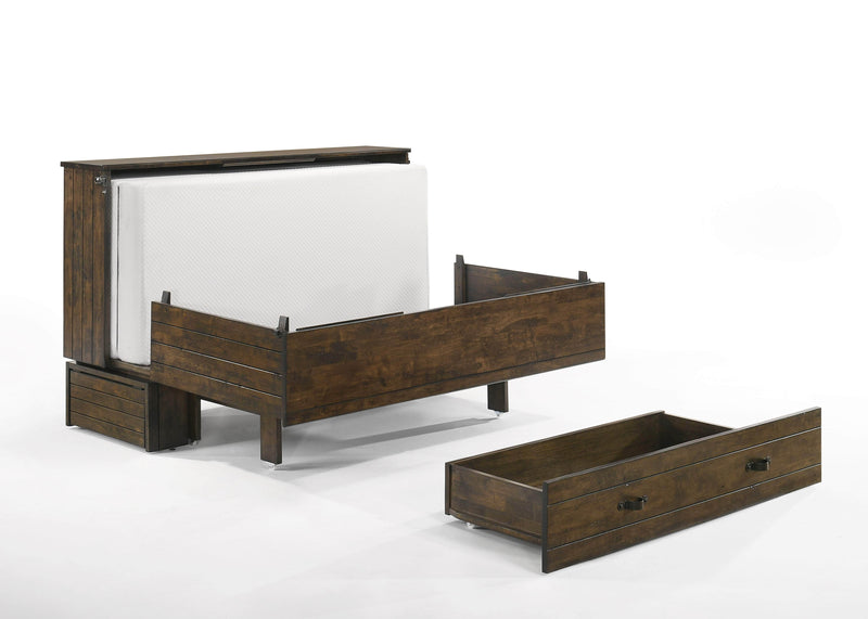 Night and Day Murphy Cabinet Bed Ranchero Murphy Cabinet Bed with Gel Memory Foam Mattress - Available in 2 Colours