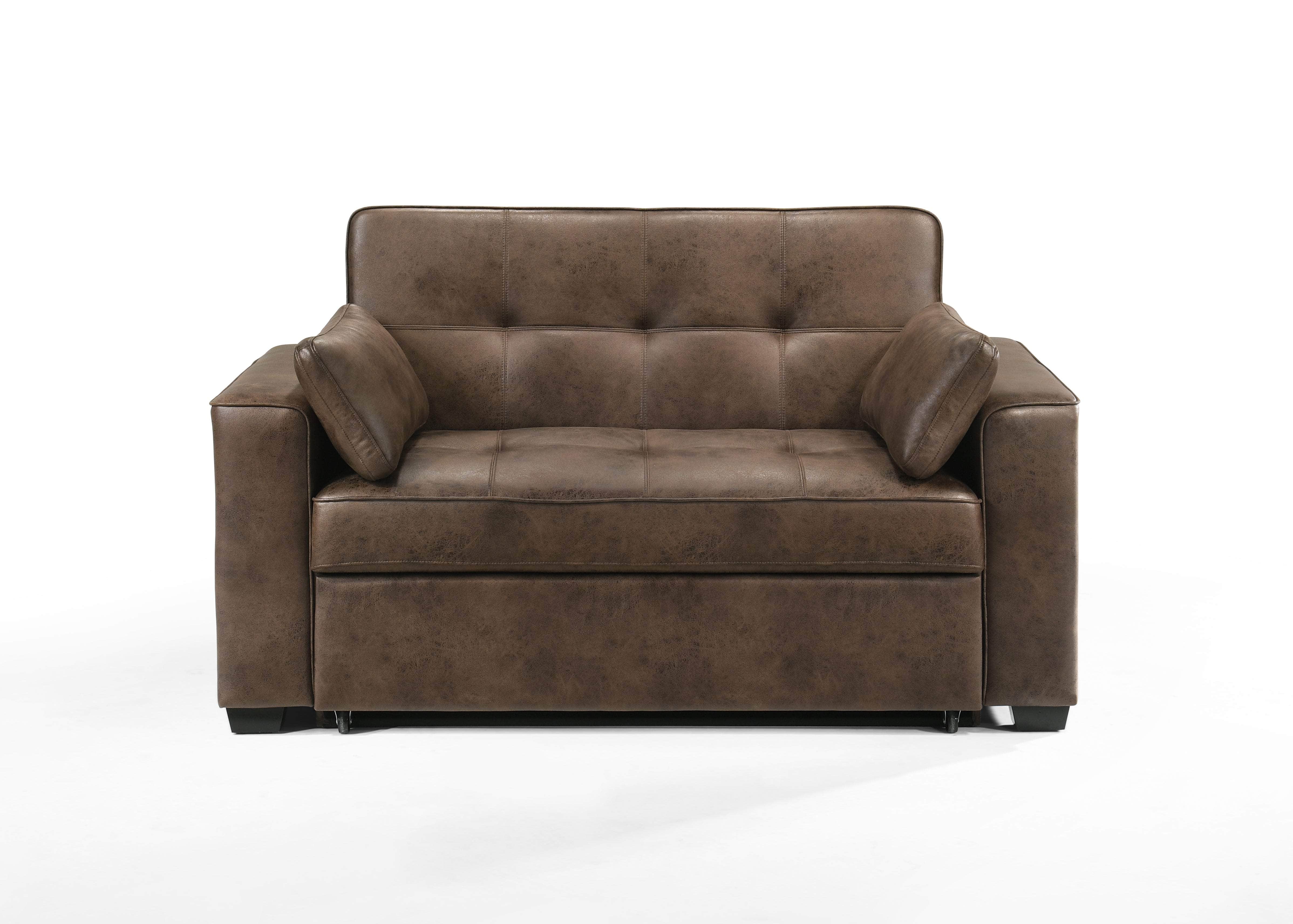 Night and Day Sofa Bed Walnut Brooklyn Full Size Sleeper Loveseat Sofa Bed - Available in 3 Colours
