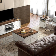 Pending - Aosom Homcom 32" Farmhouse Coffee Table with Lift Top - Available in 3 Colours