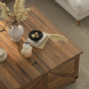 Pending - Aosom Homcom 32" Farmhouse Coffee Table with Lift Top - Available in 3 Colours