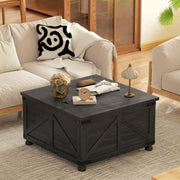 Pending - Aosom Homcom 32" Farmhouse Coffee Table with Lift Top - Available in 3 Colours