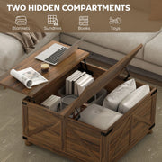 Pending - Aosom Homcom 32" Farmhouse Coffee Table with Lift Top - Available in 3 Colours