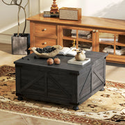 Pending - Aosom Homcom 32" Farmhouse Coffee Table with Lift Top - Available in 3 Colours