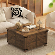Pending - Aosom Homcom 32" Farmhouse Coffee Table with Lift Top - Available in 3 Colours