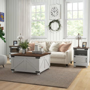 Pending - Aosom Homcom 32" Farmhouse Coffee Table with Lift Top - Available in 3 Colours