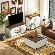 Pending - Aosom Homcom 32" Farmhouse Coffee Table with Lift Top - Available in 3 Colours