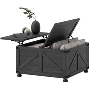 Pending - Aosom Homcom 32" Farmhouse Coffee Table with Lift Top - Available in 3 Colours
