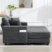 Pending - Aosom Homcom 60" Chaise Lounge Chair with Cup Holders in Grey