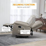Pending - Aosom Homcom 8-Point Vibration Massage Recliner Chair For Living Room, Pu Leather Reclining Chair, Swivel Recliner with Remote Control, Rocking Function - Available in 2 Colours