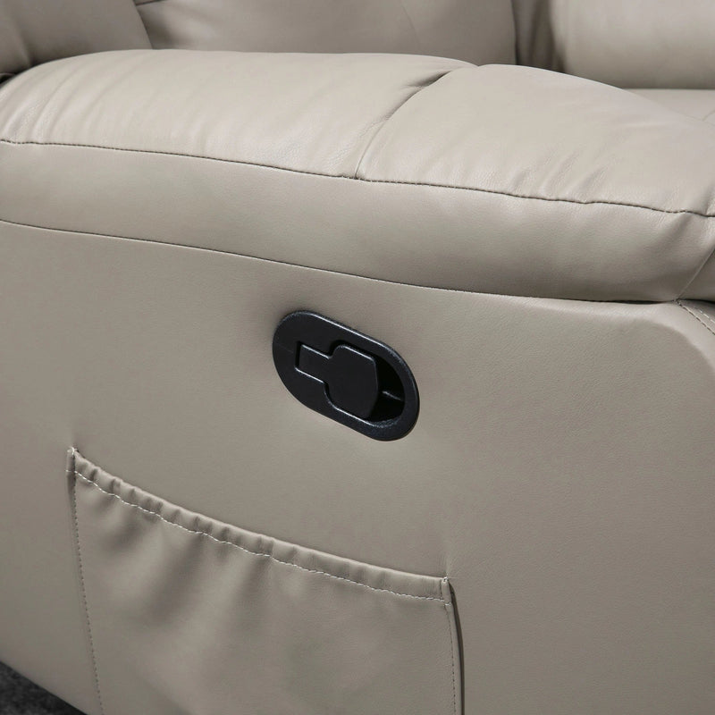 Pending - Aosom Homcom 8-Point Vibration Massage Recliner Chair For Living Room, Pu Leather Reclining Chair, Swivel Recliner with Remote Control, Rocking Function - Available in 2 Colours