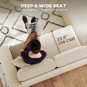 Pending - Aosom Homcom Corduroy L-Shaped Sectional Sofa with Reversible Chaise with Pocket Spring - Available in 2 Colours