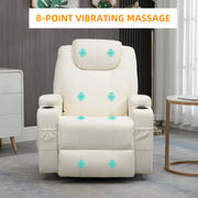 Pending - Aosom Homcom Faux Leather Recliner Chair with Massage, Vibration, Muti-Function Padded Sofa Chair with Remote Control, 360 Degree Swivel Seat with Dual Cup Holders, Black